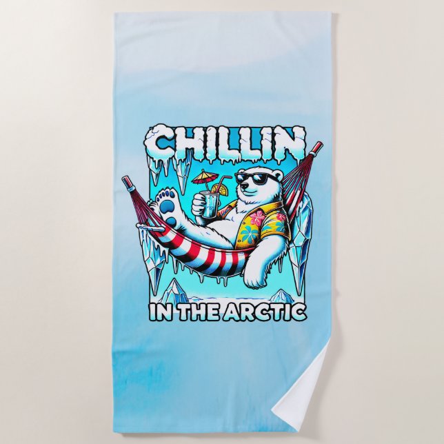 Arctic Vacation Beach Towel (Front)