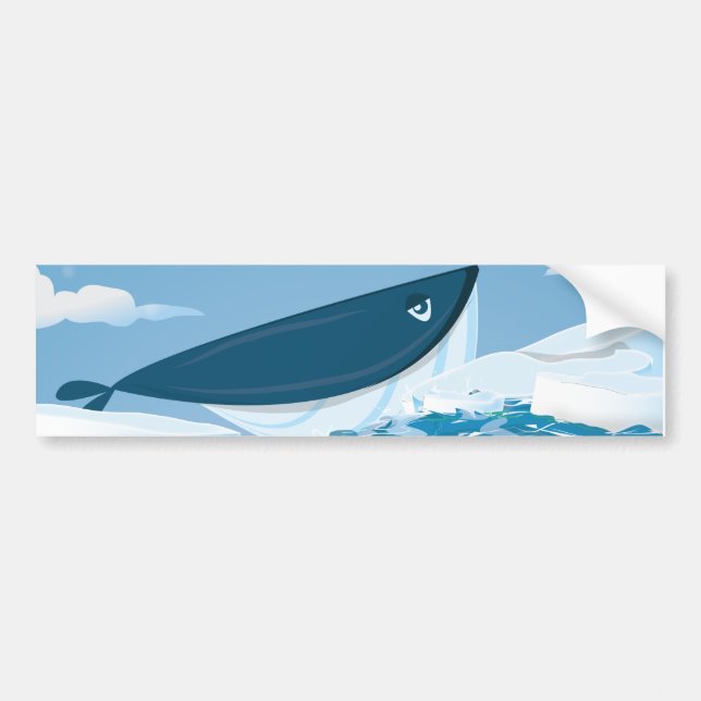 Arctic Whale Bumper Sticker (Front)