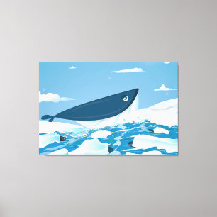 Arctic Whale Canvas Print