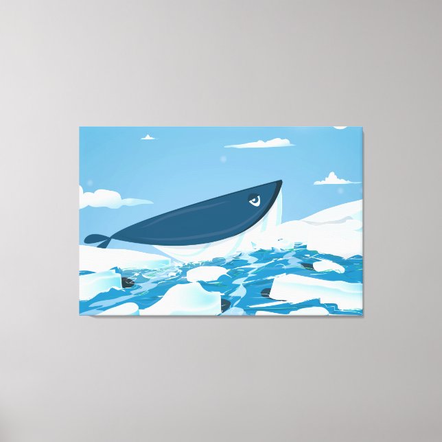 Arctic Whale Canvas Print (Front)