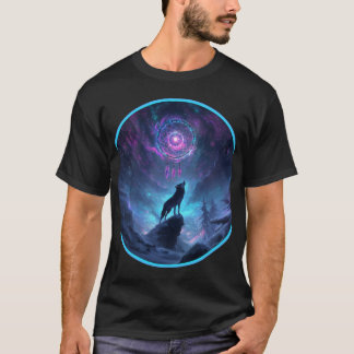 Arctic Wolf Circle - Tribal Dream Catcher T-Shirt
