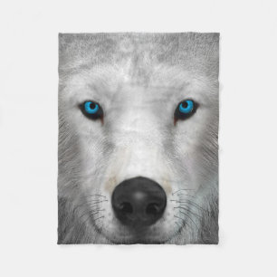 Arctic Wolf Fleece Blanket