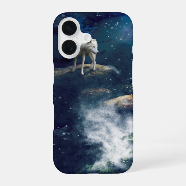 ARCTIC WOLF MOON STRIDER iPhone 16 CASE (Back)