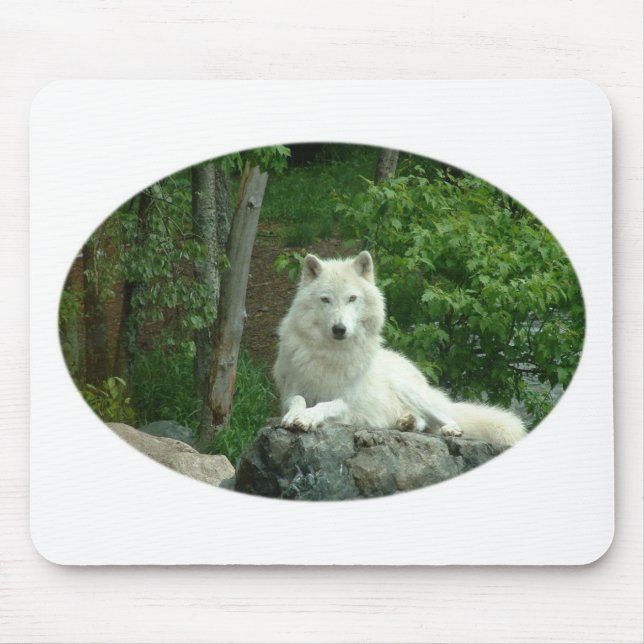 Arctic Wolf Mouse Pad (Front)