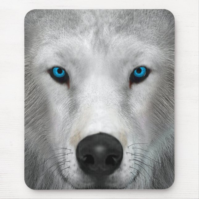 Arctic Wolf Mouse Pad (Front)