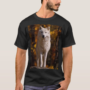Arctic Wolf On Rock T-Shirt