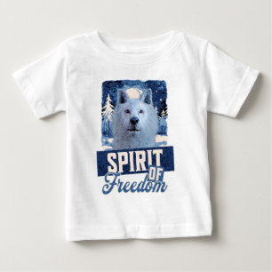 Arctic Wolf Spirit of Freedom Wildlife Design Baby T-Shirt