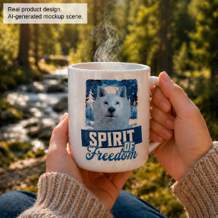 Arctic Wolf Spirit of Freedom Wildlife Design Coffee Mug