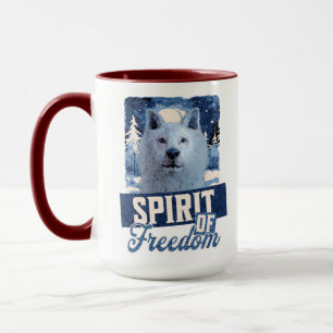 Arctic Wolf Spirit of Freedom Wildlife Design Mug