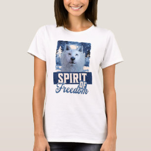 Arctic Wolf Spirit of Freedom Wildlife Design T-Shirt