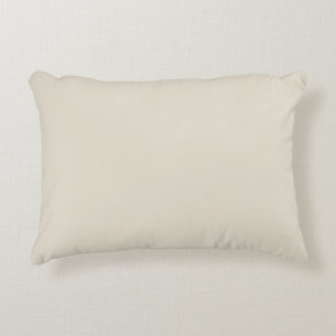 Arctic Wolf White Solid Colour Print, Light Neutra Accent Pillow