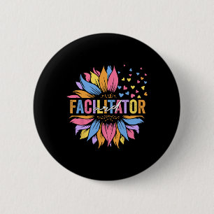 Ard Facilitator Special Education Sunflower 2 Inch Round Button