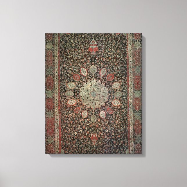 Ardabil carpet made for the mosque at Ardabil Canvas Print (Front)