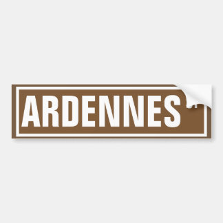 Ardennes Street sign Bumper Sticker