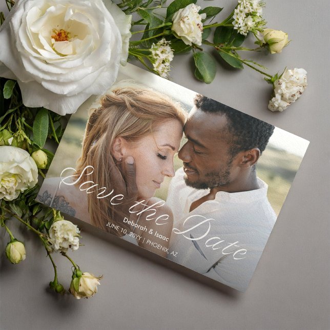 Ardent Romance Photo Wedding Save the Date Magnetic Invitation (Creator Uploaded)