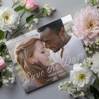 Ardent Romance Photo Wedding Save the Date Postcard