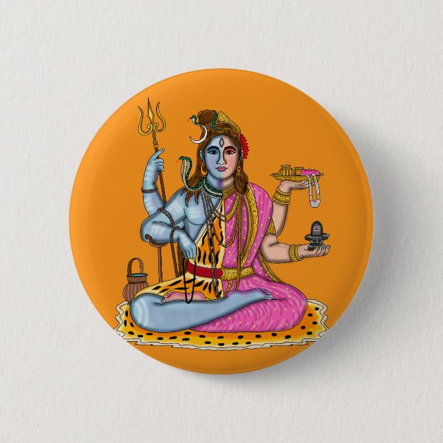 Ardhanarishvara Button (Front)