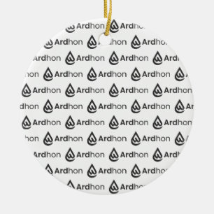 Ardhon brand merch - wear your style, your way ceramic ornament
