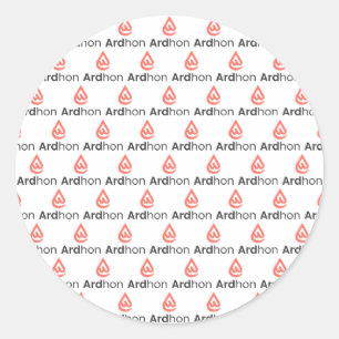 Ardhon - wear your style, your way throw pillow classic round sticker