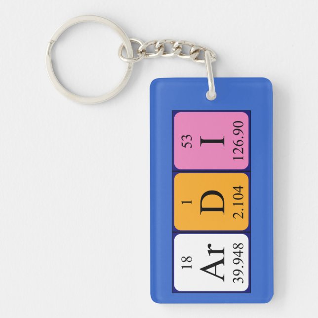 Ardi periodic table name keyring (Front)