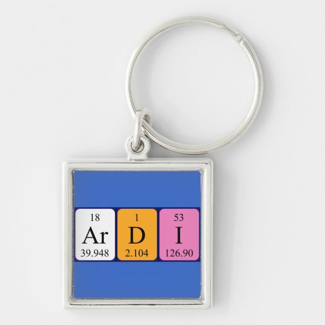 Ardi periodic table name keyring (Front)