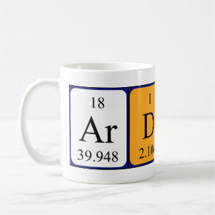 Ardis tasse de nom de table périodique