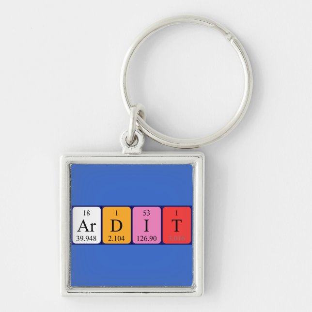 Ardit periodic table name keyring (Front)