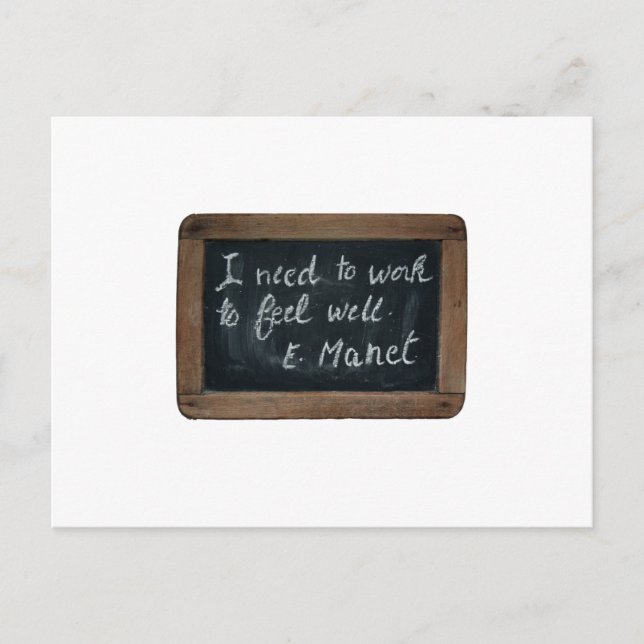 Ardoise 07 Carte postale Citation de Manet (Devant)