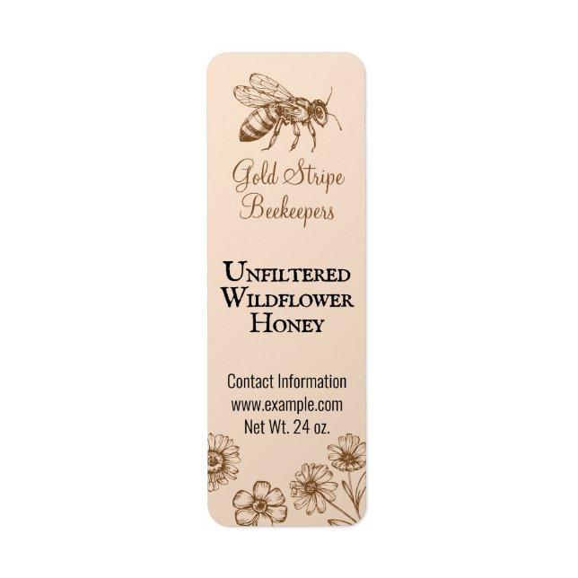Ardoise d'or Abeille de miel Floral Petite jarre d (Devant)