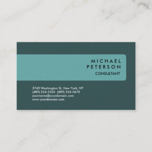 Ardoise foncée gris bleu plaine Carte de visite mo