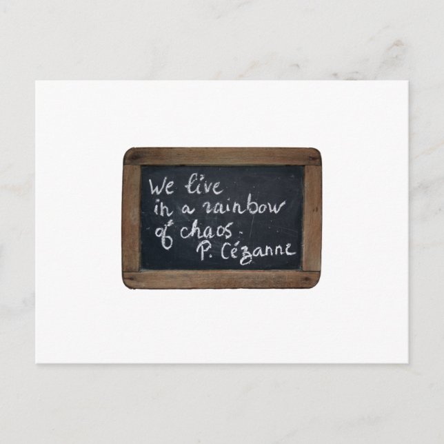 Ardoise Rustic School Slate Cezanne's Quote PostC Postcard (Front)