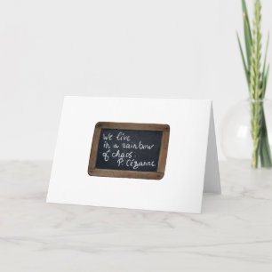 Ardoise Rustic School Slate Cezanne's Quote W Card