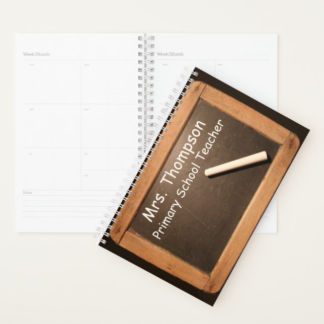 Ardoise Vintage Slate Chalk Planner (Devant avec enveloppe)