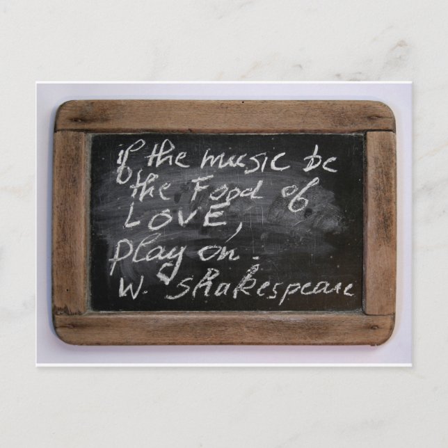 Ardoise - W. Shakespeare's Quote - Postcard (Front)