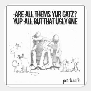 Are all thems yur catz? drawing square sticker