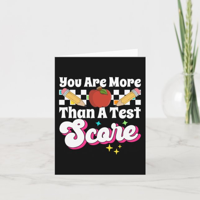 Are More Than A Test Score Test Day  Card (Front)