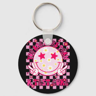 Are More Than A Test Score Testing Day Smile Hippi Keychain