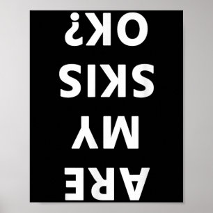 Are My Skis Okay Winter Funny Skiing Poster