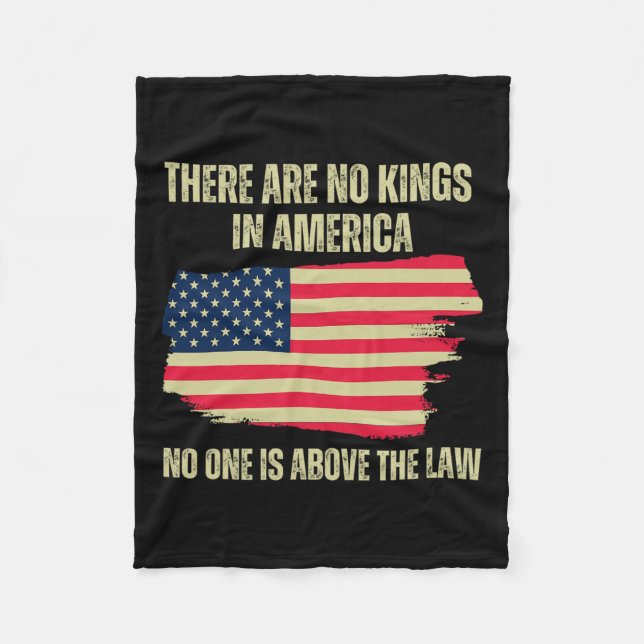 Are No Kings In America Us American Flag Trump 202 Fleece Blanket (Front)