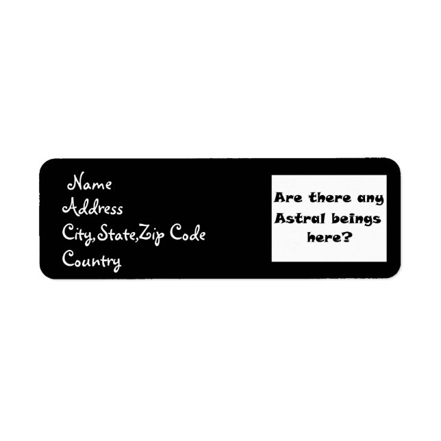 Are there any Astral beings here?-label (Front)