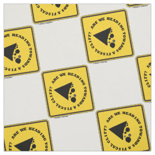 Are We Heading Towards A Fiscal Cliff? Econ Sign Fabric