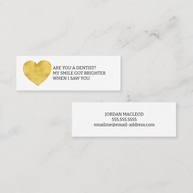 Are You a Dentist Fun Dating Calling Card (Front/Back)