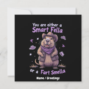 Are You a Smart Fella or a Fart Smella Funny  Invitation