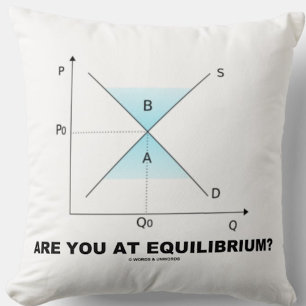 Are You At Equilibrium? Supply-And-Demand Curve Throw Pillow