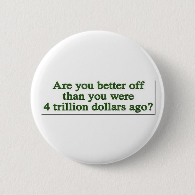 Are you Better Off ? 2 Inch Round Button (Front)