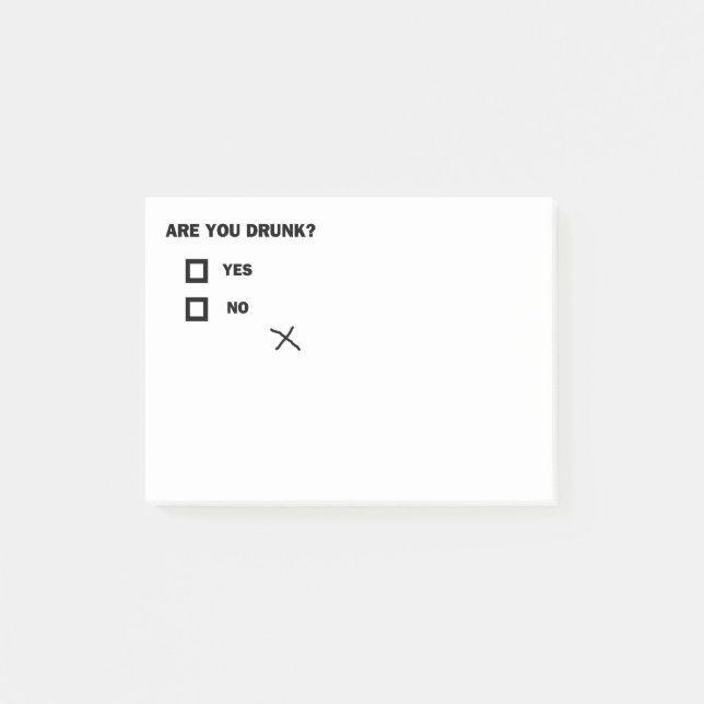 Are You Drunk? Post-it Notes (Front)