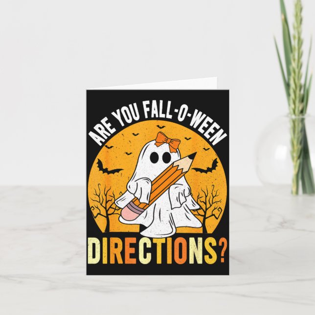 Are You Fall-o-ween Direction Funny Sarcastic Quot Card (Front)