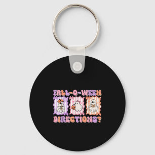 Are You Fall-o-ween Directions Funny Ghost Pumpkin Keychain