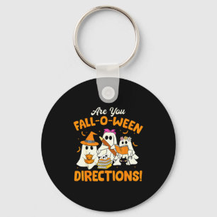 Are You Fall-o-ween Directions Funny Ghost Teacher Keychain