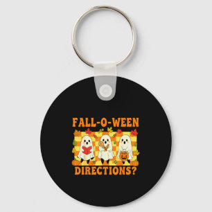 Are You Fall-o-ween Directions Funny Ghost Teacher Keychain